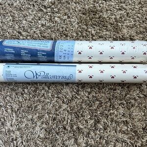 Vintage‎ Cream Cottagecore Hearts Vinyl Coated Wallpaper Double Rolls Sealed